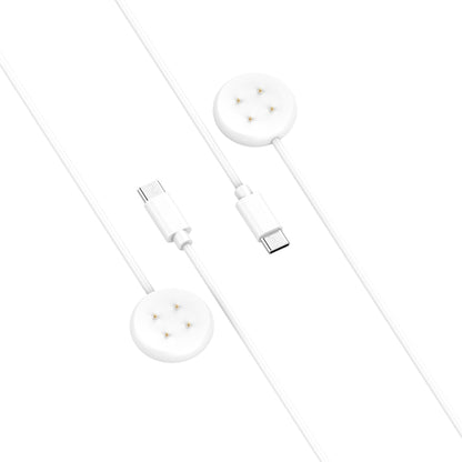 For Fitbit Ace LTE USB-C / Type-C Interface Smart Watch Magnetic Charging Cable(White) by buy2fix