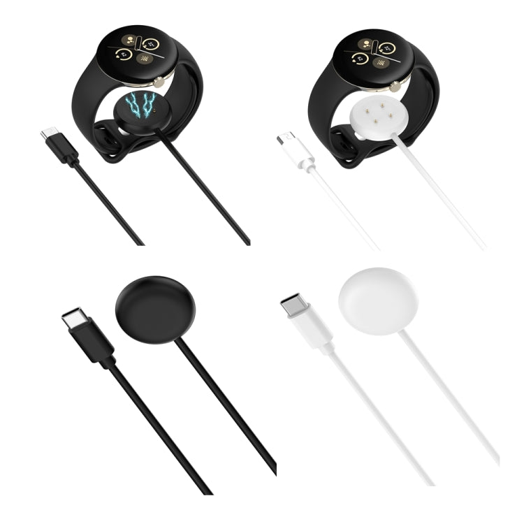 For Fitbit Ace LTE USB-C / Type-C Interface Smart Watch Magnetic Charging Cable(White) by buy2fix