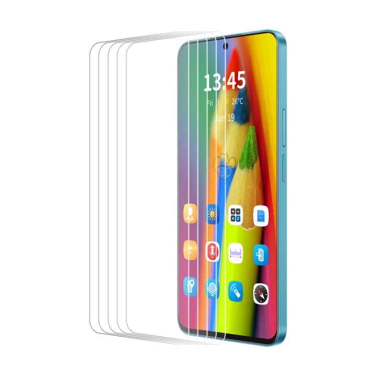 For Motorola Moto G Power 2024 5pcs ENKAY 9H Big Arc Edge High Aluminum-silicon Tempered Glass Film by ENKAY