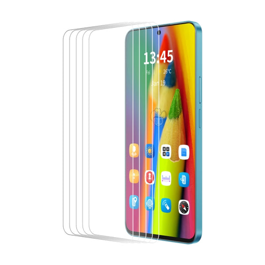 For Motorola Moto G Power 2024 5pcs ENKAY 9H Big Arc Edge High Aluminum-silicon Tempered Glass Film by ENKAY