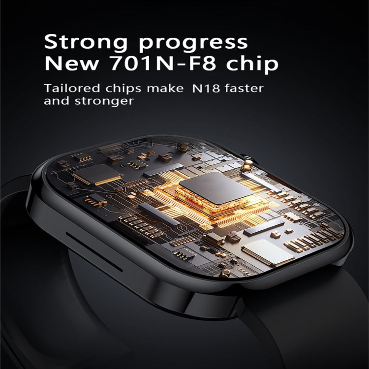 N18 2.01 inch Color Screen Smart Watch,Support Bluetooth Call / Health Monitoring(Silver) by buy2fix