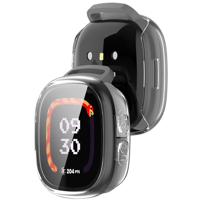 For Fitbit Ace LTE  PC + Tempered Glass Film Integrated Watch Protective Case(Transparent White) - Watch Cases by buy2fix | Online Shopping UK | buy2fix