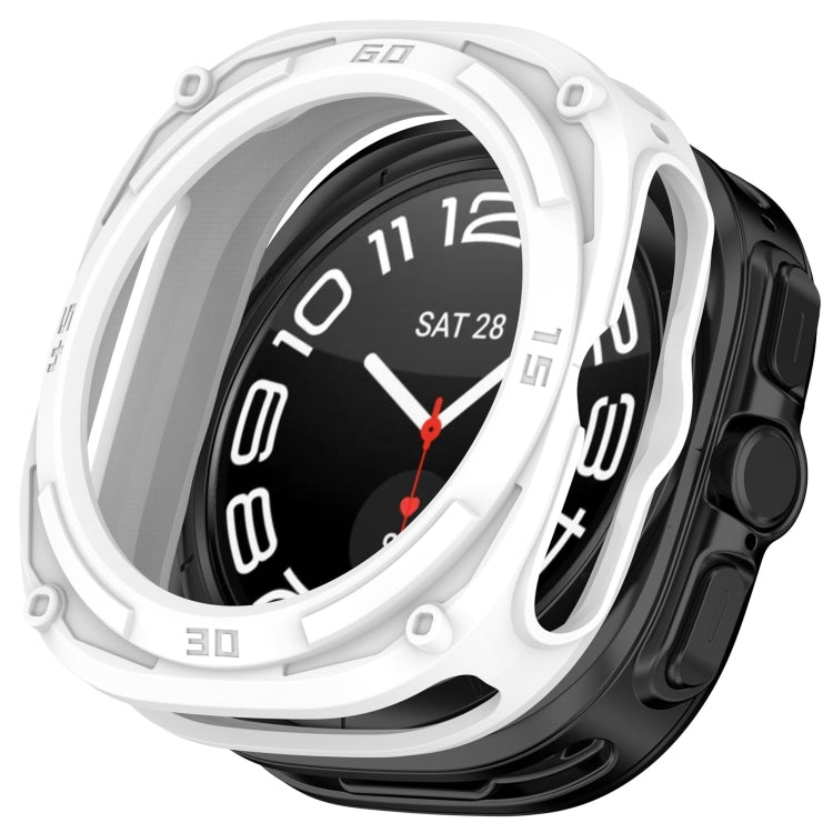 For Samsung Galaxy Watch Ultra 47mm / Ultra 2025 Armored TPU Watch Protective Cover(White) - Watch Cases by buy2fix | Online Shopping UK | buy2fix