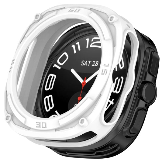 For Samsung Galaxy Watch Ultra 47mm / Ultra 2025 Armored TPU Watch Protective Cover(White) - Watch Cases by buy2fix | Online Shopping UK | buy2fix