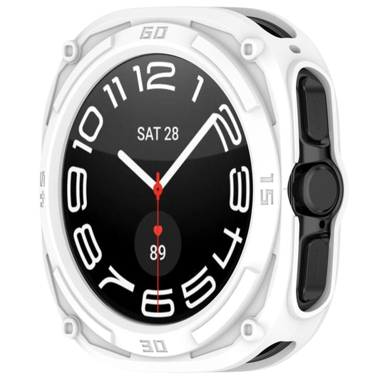 For Samsung Galaxy Watch Ultra 47mm / Ultra 2025 Armored TPU Watch Protective Cover(White) - Watch Cases by buy2fix | Online Shopping UK | buy2fix