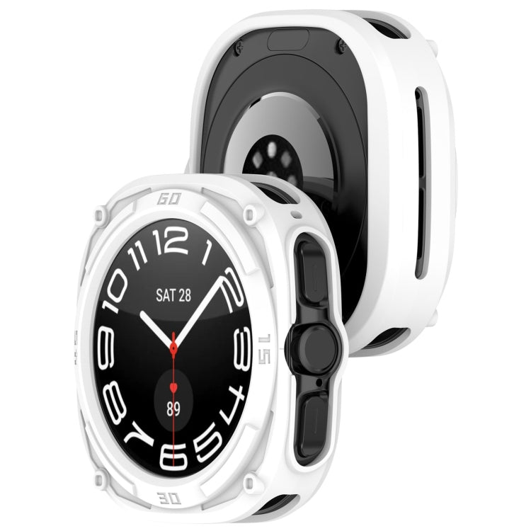For Samsung Galaxy Watch Ultra 47mm / Ultra 2025 Armored TPU Watch Protective Cover(White) - Watch Cases by buy2fix | Online Shopping UK | buy2fix
