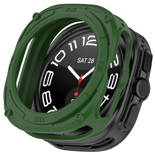For Samsung Galaxy Watch Ultra 47mm / Ultra 2025 Armored TPU Watch Protective Cover(Green) - Watch Cases by buy2fix | Online Shopping UK | buy2fix