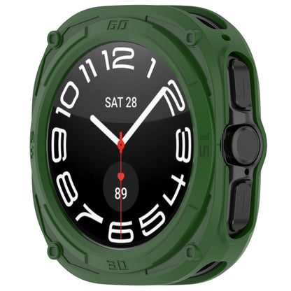 For Samsung Galaxy Watch Ultra 47mm / Ultra 2025 Armored TPU Watch Protective Cover(Green) - Watch Cases by buy2fix | Online Shopping UK | buy2fix