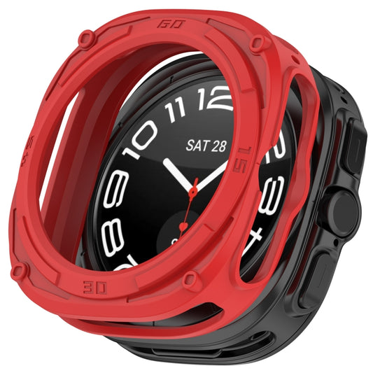For Samsung Galaxy Watch Ultra 47mm / Ultra 2025 Armored TPU Watch Protective Cover(Red) - Watch Cases by buy2fix | Online Shopping UK | buy2fix