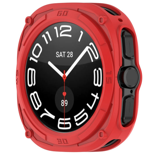 For Samsung Galaxy Watch Ultra 47mm / Ultra 2025 Armored TPU Watch Protective Cover(Red) - Watch Cases by buy2fix | Online Shopping UK | buy2fix