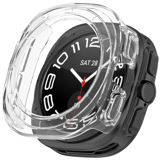 For Samsung Galaxy Watch Ultra 47mm / Ultra 2025 Half Coverage Hollowed PC Watch Protective Cover(Transparent White) - Watch Cases by buy2fix | Online Shopping UK | buy2fix