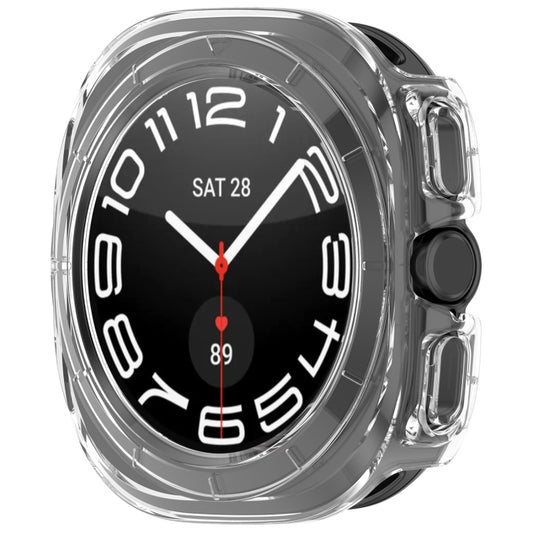 For Samsung Galaxy Watch Ultra 47mm / Ultra 2025 Half Coverage Hollowed PC Watch Protective Cover(Transparent White) - Watch Cases by buy2fix | Online Shopping UK | buy2fix