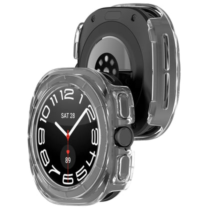 For Samsung Galaxy Watch Ultra 47mm / Ultra 2025 Half Coverage Hollowed PC Watch Protective Cover(Transparent White) - Watch Cases by buy2fix | Online Shopping UK | buy2fix