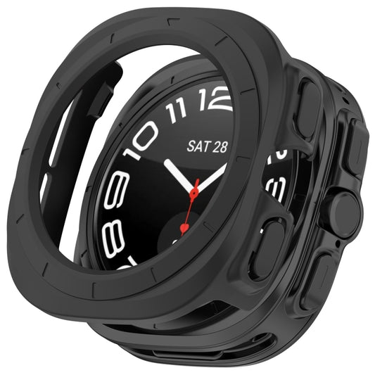 For Samsung Galaxy Watch Ultra 47mm / Ultra 2025 Half Coverage Hollowed PC Watch Protective Cover(Black) - Watch Cases by buy2fix | Online Shopping UK | buy2fix