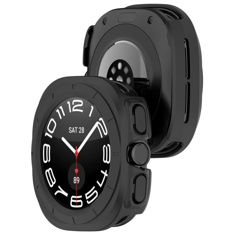 For Samsung Galaxy Watch Ultra 47mm / Ultra 2025 Half Coverage Hollowed PC Watch Protective Cover(Black) - Watch Cases by buy2fix | Online Shopping UK | buy2fix