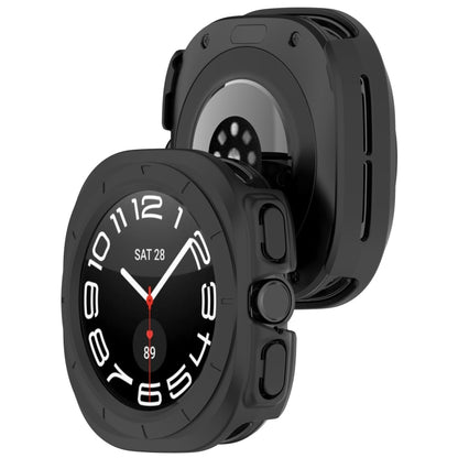 For Samsung Galaxy Watch Ultra 47mm / Ultra 2025 Half Coverage Hollowed PC Watch Protective Cover(Black) - Watch Cases by buy2fix | Online Shopping UK | buy2fix