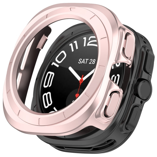 For Samsung Galaxy Watch Ultra 47mm / Ultra 2025 Half Coverage Hollowed PC Watch Protective Cover(Pink) - Watch Cases by buy2fix | Online Shopping UK | buy2fix