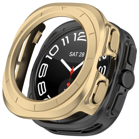 For Samsung Galaxy Watch Ultra 47mm / Ultra 2025 Half Coverage Hollowed PC Watch Protective Cover(Champagne) - Watch Cases by buy2fix | Online Shopping UK | buy2fix