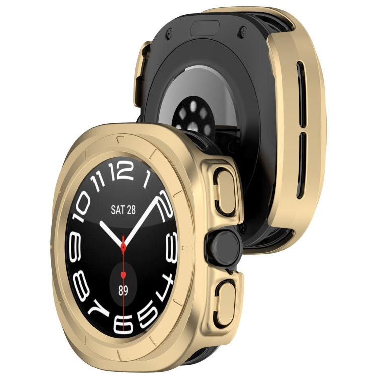 For Samsung Galaxy Watch Ultra 47mm / Ultra 2025 Half Coverage Hollowed PC Watch Protective Cover(Champagne) - Watch Cases by buy2fix | Online Shopping UK | buy2fix