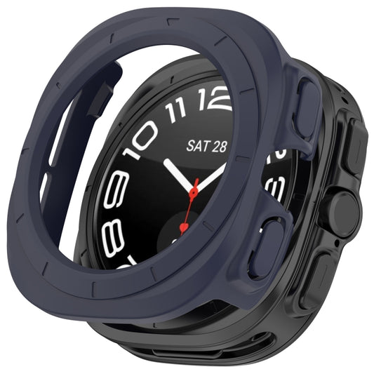 For Samsung Galaxy Watch Ultra 47mm / Ultra 2025 Half Coverage Hollowed PC Watch Protective Cover(Dark Blue) - Watch Cases by buy2fix | Online Shopping UK | buy2fix