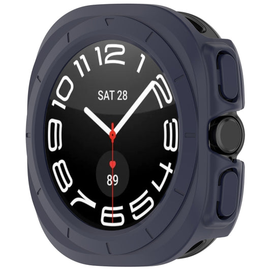 For Samsung Galaxy Watch Ultra 47mm / Ultra 2025 Half Coverage Hollowed PC Watch Protective Cover(Dark Blue) - Watch Cases by buy2fix | Online Shopping UK | buy2fix