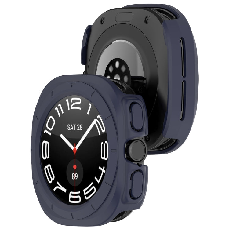 For Samsung Galaxy Watch Ultra 47mm / Ultra 2025 Half Coverage Hollowed PC Watch Protective Cover(Dark Blue) - Watch Cases by buy2fix | Online Shopping UK | buy2fix