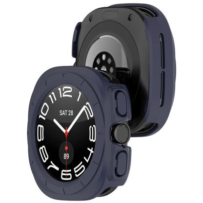 For Samsung Galaxy Watch Ultra 47mm / Ultra 2025 Half Coverage Hollowed PC Watch Protective Cover(Dark Blue) - Watch Cases by buy2fix | Online Shopping UK | buy2fix