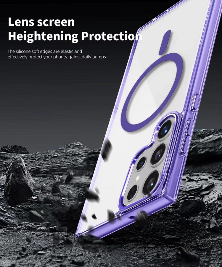 For Samsung Galaxy A16 5G Ice Color Magnetic Series TPU Hybrid Acrylic Magsafe Phone Case(Purple) by buy2fix