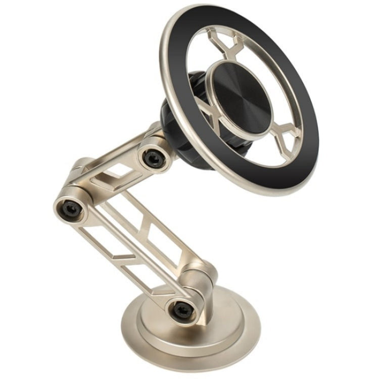 G188 Aluminum Alloy Adjustable Cellphone Stand Car Dashboard Magnetic Phone Holder(Gold) - Universal Car Holders by buy2fix | Online Shopping UK | buy2fix