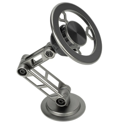 G188 Aluminum Alloy Adjustable Cellphone Stand Car Dashboard Magnetic Phone Holder(Grey) by buy2fix