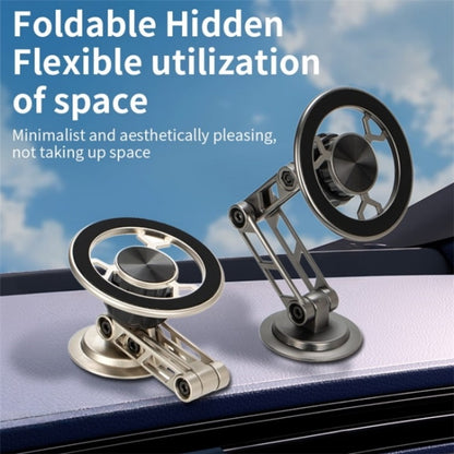 G188 Aluminum Alloy Adjustable Cellphone Stand Car Dashboard Magnetic Phone Holder(Grey) by buy2fix