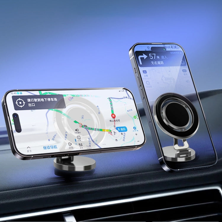 G168 Rotatable Cellphone Stand Car Dashboard Windshield Magnetic Phone Holder(Silver) by buy2fix