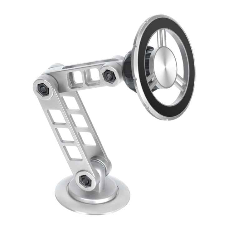 G198 Adjustable Robotic Arm Cellphone Stand Car Dashboard Windshield Magnetic Phone Holder(Silver) by buy2fix