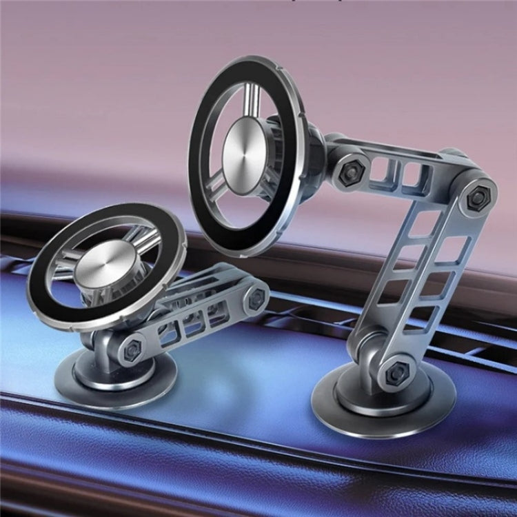 G198 Adjustable Robotic Arm Cellphone Stand Car Dashboard Windshield Magnetic Phone Holder(Silver) by buy2fix