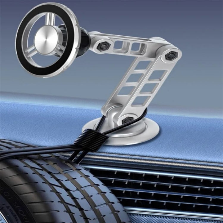 G198 Adjustable Robotic Arm Cellphone Stand Car Dashboard Windshield Magnetic Phone Holder(Silver) by buy2fix