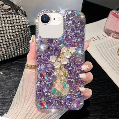 For iPhone SE 2022 /  7 / 8  Plum Blossom Handmade Diamond Inlay PC Phone Case(Purple) - iPhone SE 2022 / 2020 / 8 / 7 Cases by buy2fix | Online Shopping UK | buy2fix