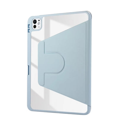 For iPad Pro 11 2024 ENKAY 360 Rotation PMMA Leather Smart Tablet Case with Pen Slot(Grey) - iPad Pro 11 2024 Cases by ENKAY | Online Shopping UK | buy2fix