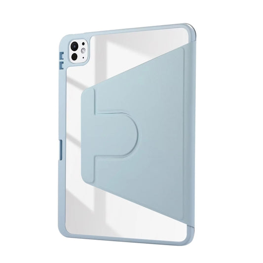 For iPad Pro 11 2024 ENKAY 360 Rotation PMMA Leather Smart Tablet Case with Pen Slot(Grey) - iPad Pro 11 2024 Cases by ENKAY | Online Shopping UK | buy2fix