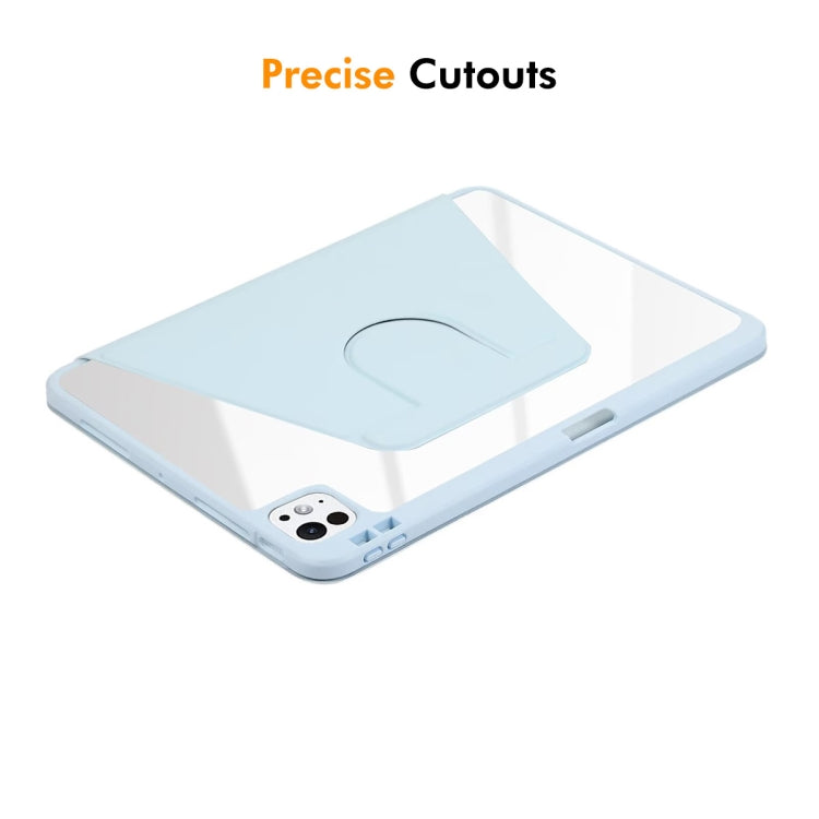 For iPad Pro 11 2024 ENKAY 360 Rotation PMMA Leather Smart Tablet Case with Pen Slot(Grey) - iPad Pro 11 2024 Cases by ENKAY | Online Shopping UK | buy2fix