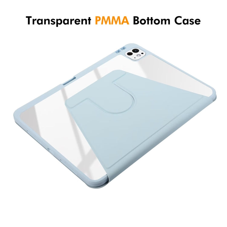 For iPad Pro 11 2024 ENKAY 360 Rotation PMMA Leather Smart Tablet Case with Pen Slot(Grey) - iPad Pro 11 2024 Cases by ENKAY | Online Shopping UK | buy2fix