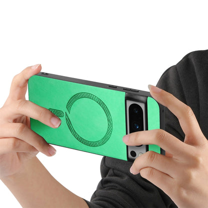 For Google Pixel 9 Pro XL Retro Magsafe Magnetic PU Back Cover Phone Case(Green) by buy2fix