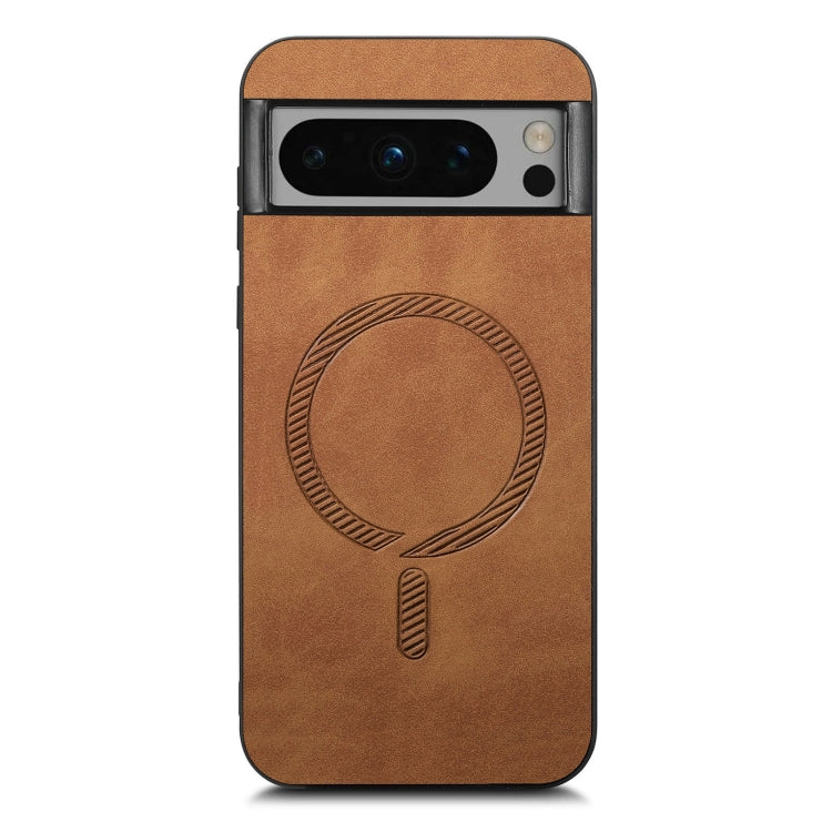 For Google Pixel 9 Pro XL Retro Magsafe Magnetic PU Back Cover Phone Case(Brown) by buy2fix