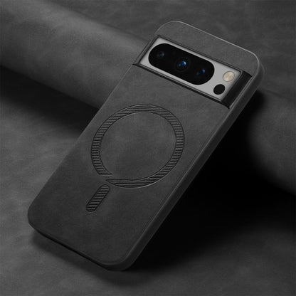 For Google Pixel 9 Pro XL Retro Magsafe Magnetic PU Back Cover Phone Case(Black) by buy2fix