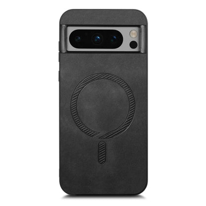 For Google Pixel 9 Pro XL Retro Magsafe Magnetic PU Back Cover Phone Case(Black) by buy2fix