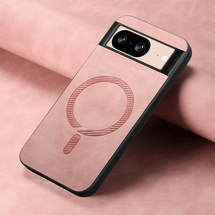 For Google Pixel 9 / 9 Pro Retro Magsafe Magnetic PU Back Cover Phone Case(Pink) by buy2fix