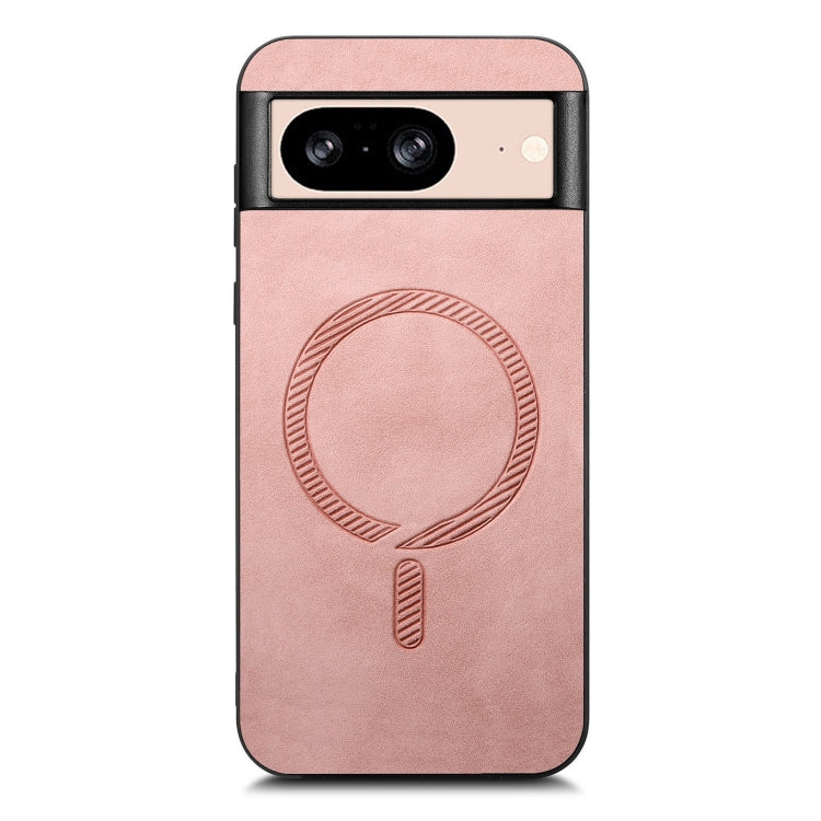 For Google Pixel 9 / 9 Pro Retro Magsafe Magnetic PU Back Cover Phone Case(Pink) by buy2fix
