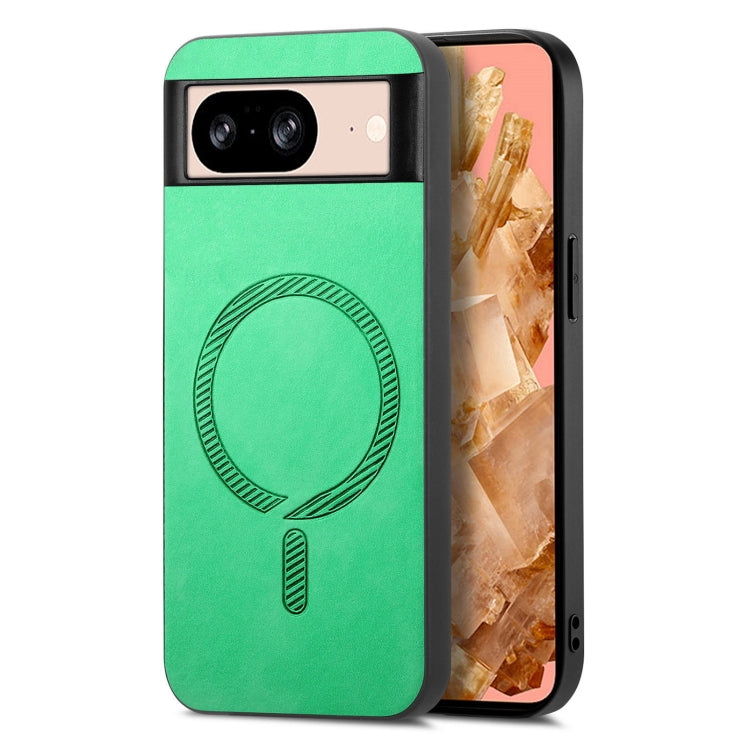 For Google Pixel 9 / 9 Pro Retro Magsafe Magnetic PU Back Cover Phone Case(Green) by buy2fix