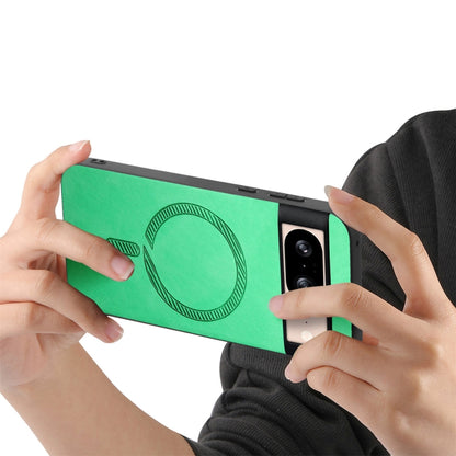 For Google Pixel 9 / 9 Pro Retro Magsafe Magnetic PU Back Cover Phone Case(Green) by buy2fix