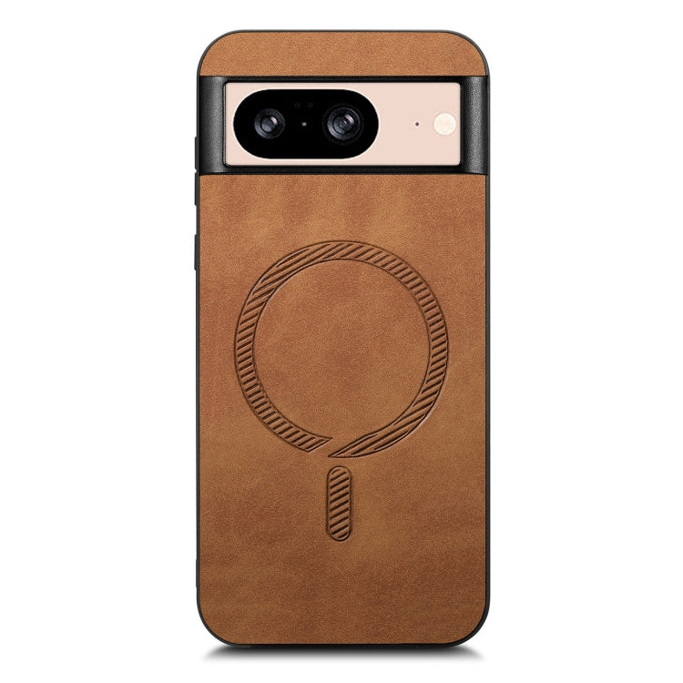 For Google Pixel 9 / 9 Pro Retro Magsafe Magnetic PU Back Cover Phone Case(Brown) by buy2fix