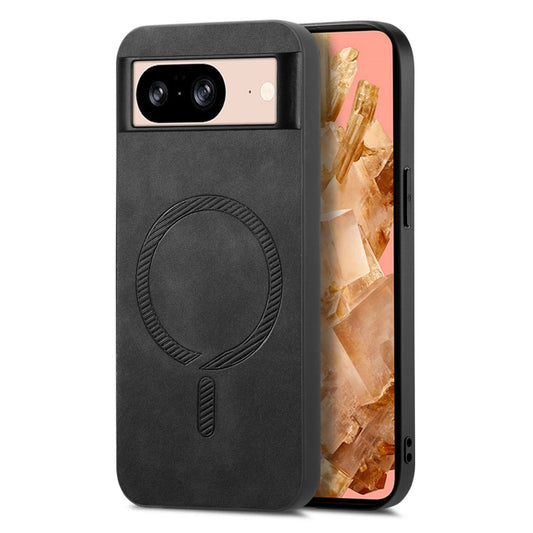 For Google Pixel 9 / 9 Pro Retro Magsafe Magnetic PU Back Cover Phone Case(Black) by buy2fix